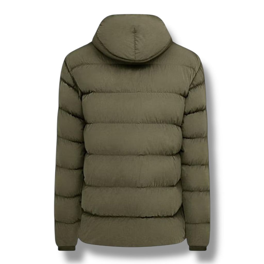 CP COMPANY CHROME-R GOGGLE DOWN JACKET WALNUT BROWN