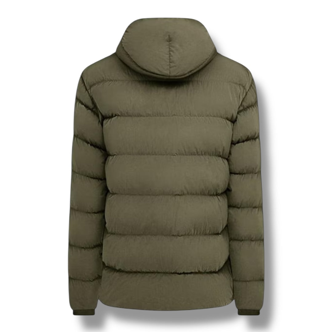 CP COMPANY CHROME-R GOGGLE DOWN JACKET WALNUT BROWN