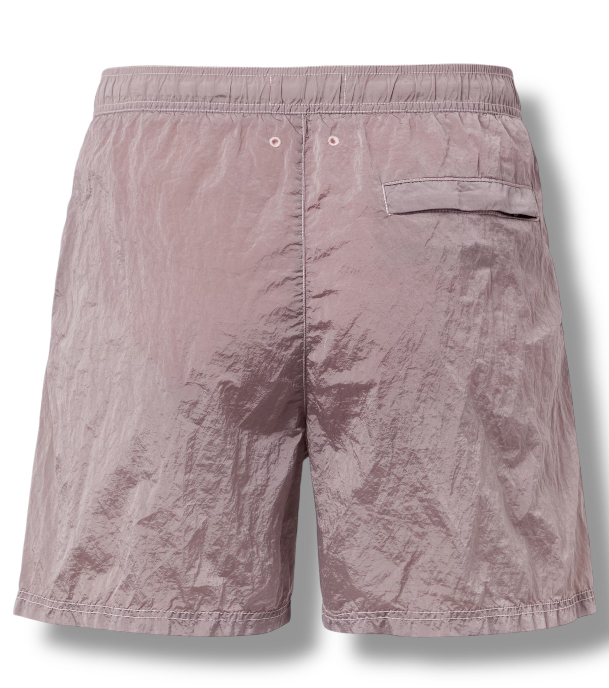 STONE ISLAND PATCH LOGO SWIM SHORTS NYLON METAL PINK
