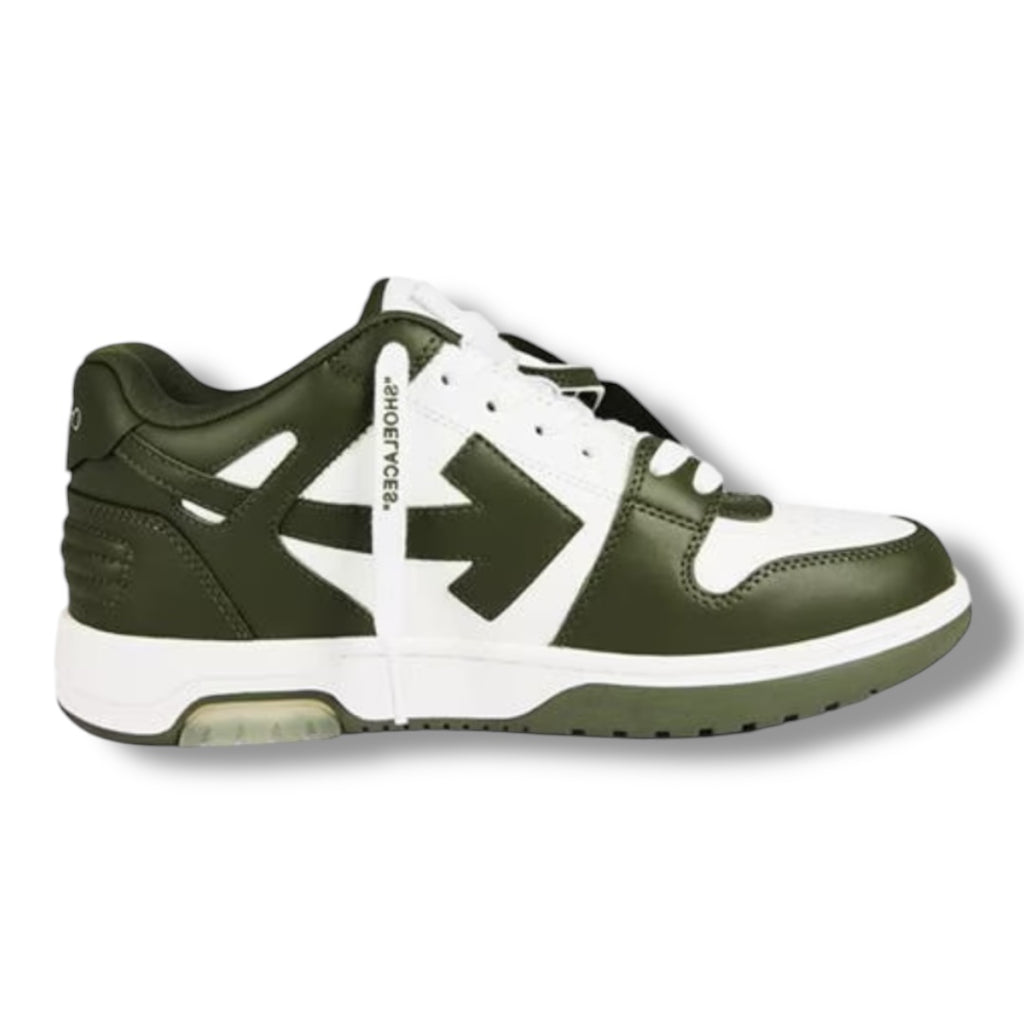 OFF WHITE OUT OF OFFICE TRAINERS WHITE / KHAKI GREEN