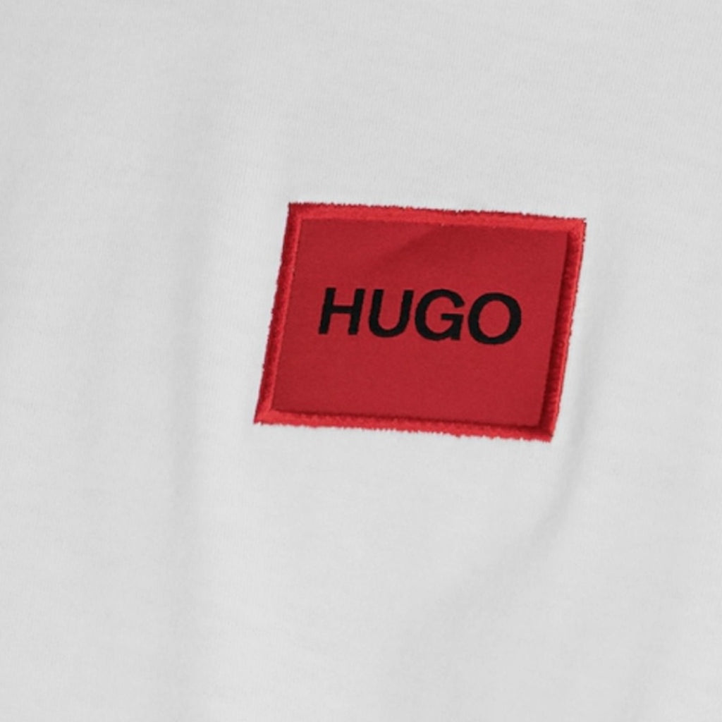 HUGO BOSS HUGO RED PATCH T-SHIRT & JERSEY SHORTS SET WHITE & BLACK