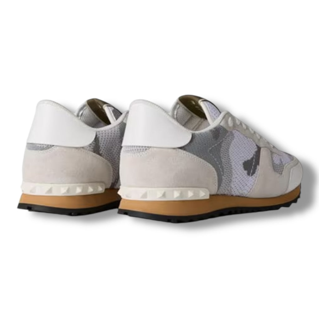 VALENTINO ROCKRUNNER STUD TRAINERS WHITE CAMO