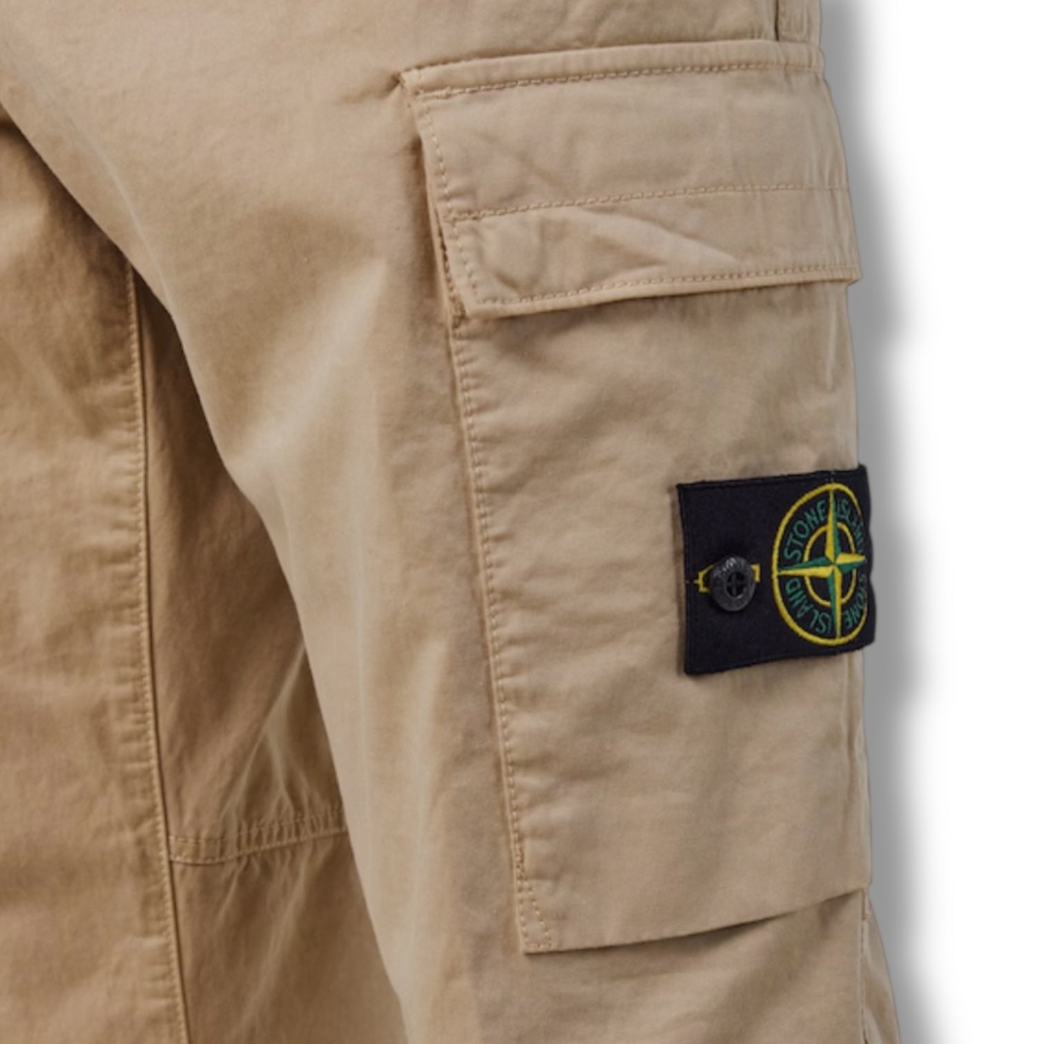 STONE ISLAND SATIN CARGO PANT BEIGE