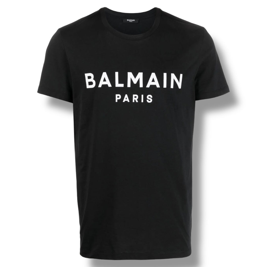 BALMAIN PARIS LOGO T-SHIRT BLACK