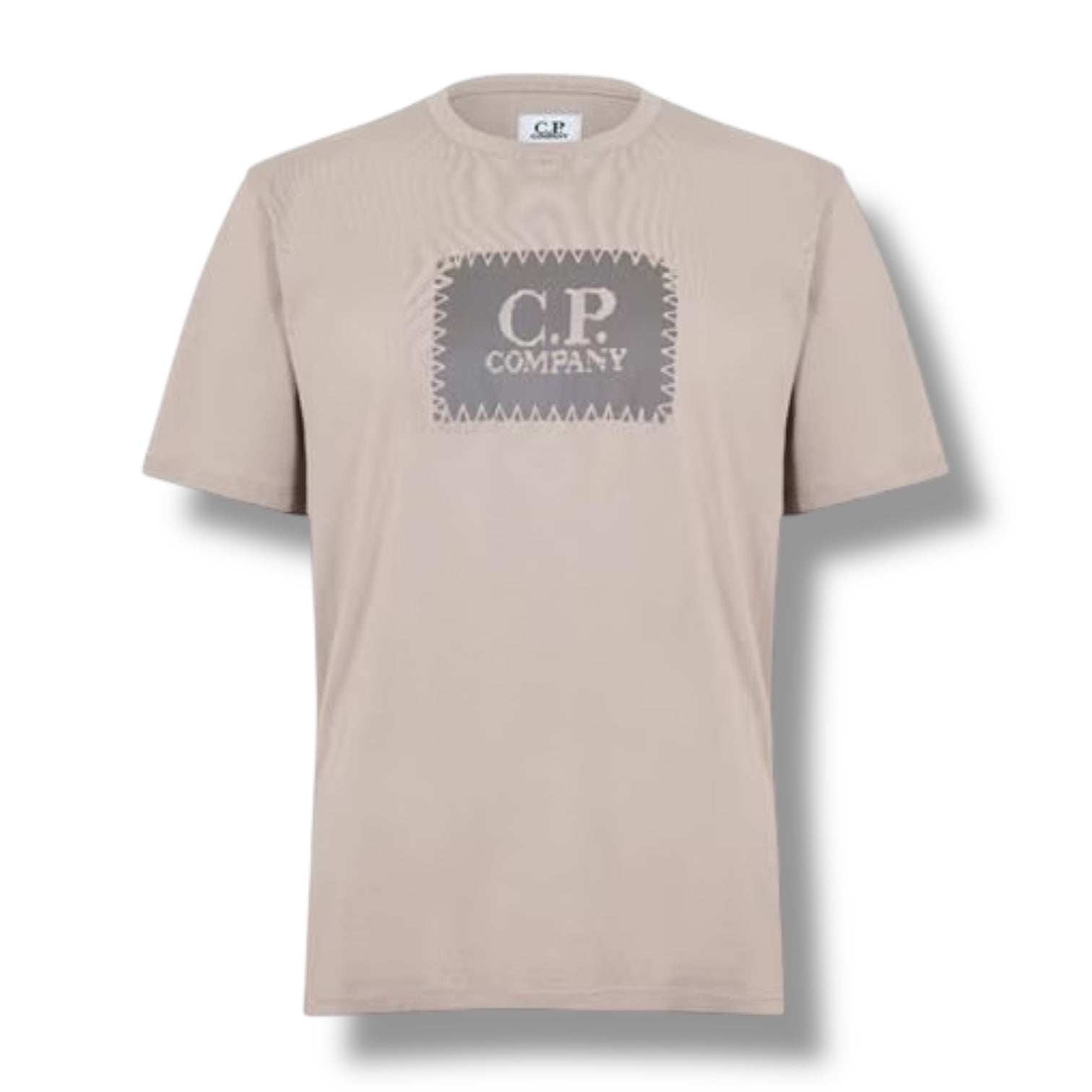 CP COMPANY STAMP LOGO T-SHIRT DOVE GREY
