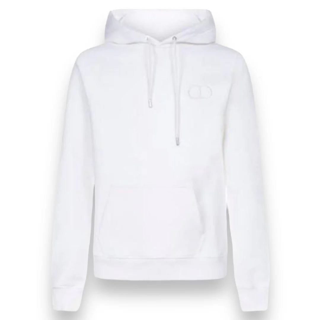 CHRISTIAN DIOR CD ICON LOGO HOODIE WHITE
