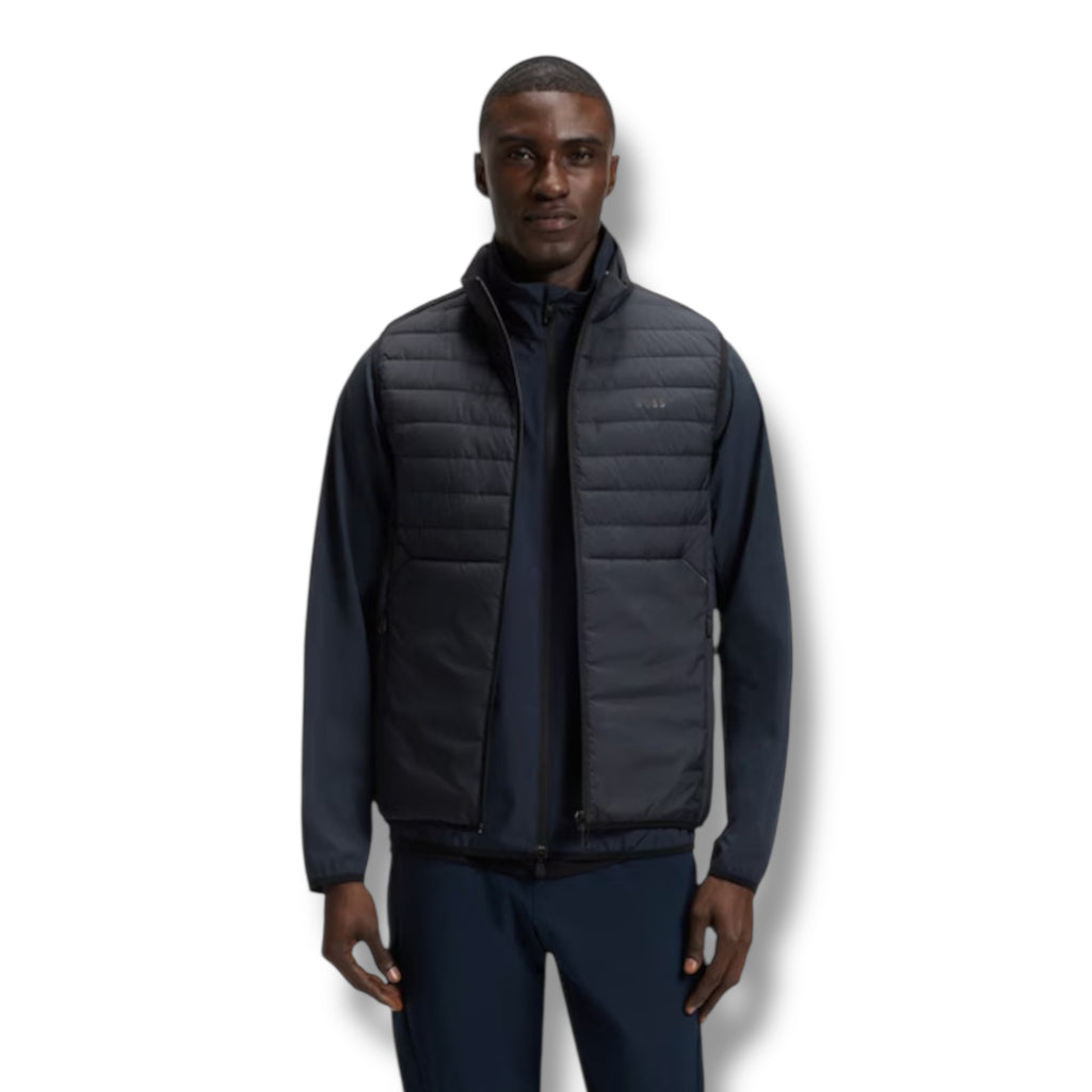 HUGO BOSS TECH PADDED URBANEX GILET NAVY BLUE