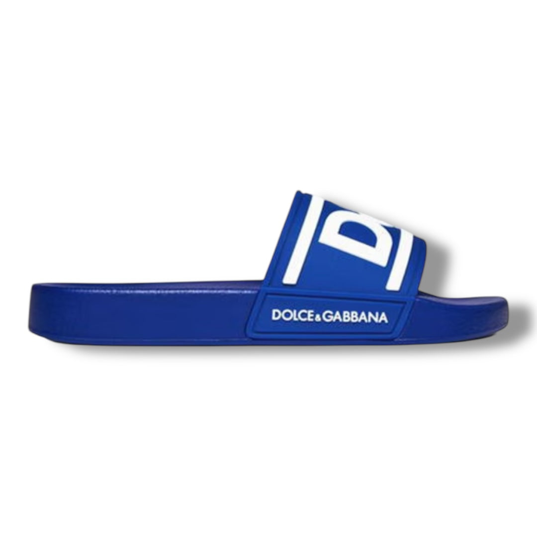 DOLCE & GABBANA D&G POOL SLIDERS BLUE