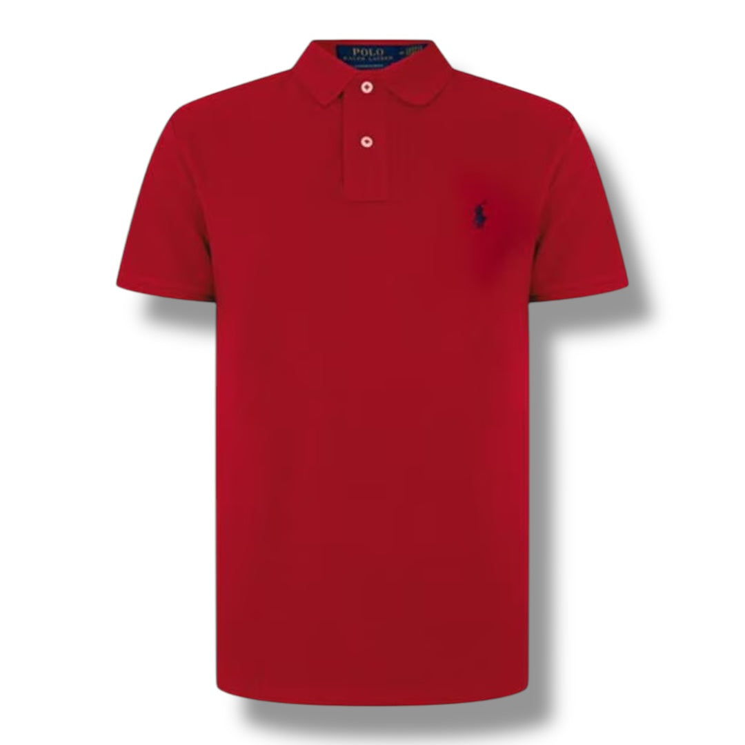 RALPH LAUREN CUSTOM FIT POLO SHIRT RED
