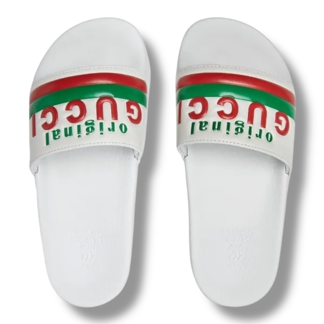GUCCI ORIGINAL SLIDERS WHITE