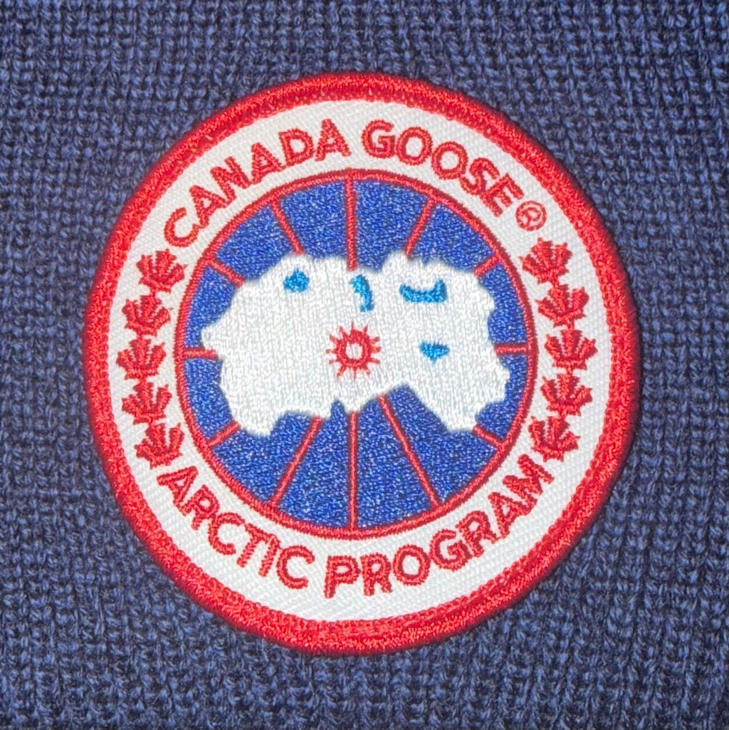 CANADA GOOSE ARTIC DISC BEANIE HAT BLUE