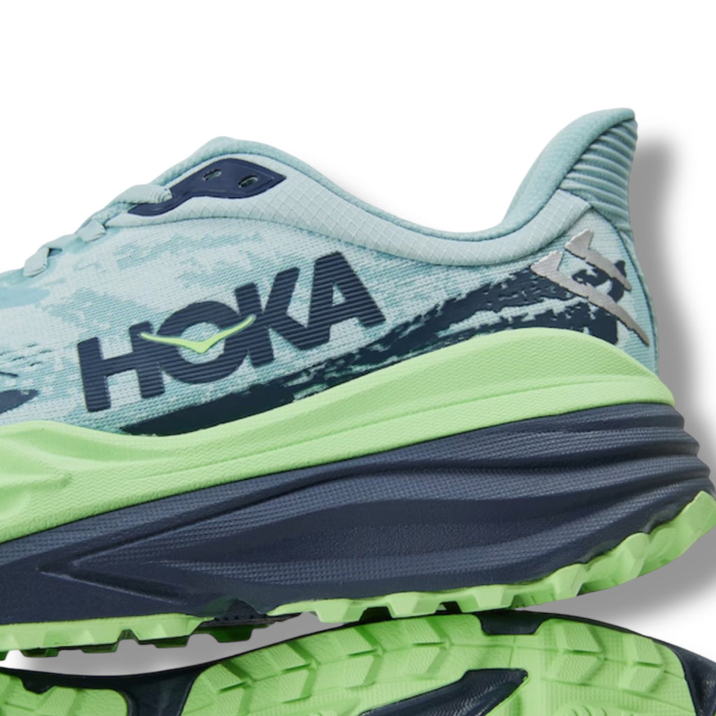 HOKA STINSON 7 RUNNING TRAINERS BLUE GREEN