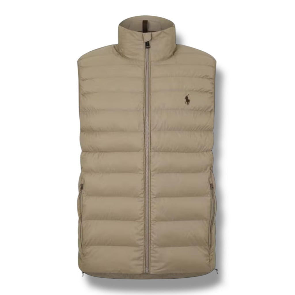 RALPH LAUREN TERRA PUFFER GILET BEIGE