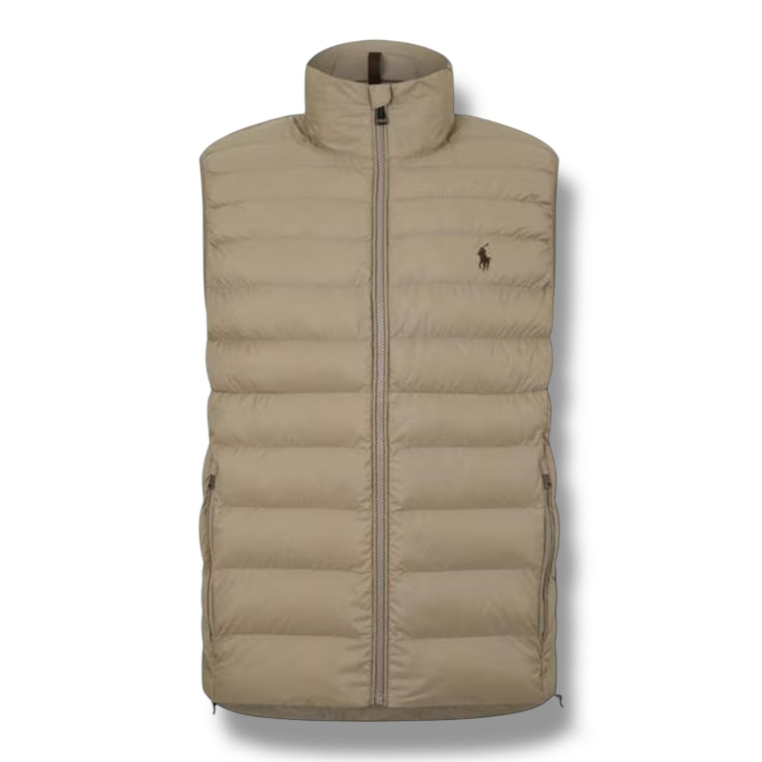 RALPH LAUREN TERRA PUFFER GILET BEIGE