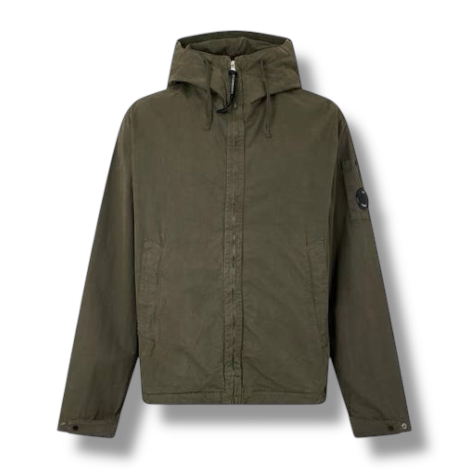 CP COMPANY HOODED LENS OVERSHIRT IVY GREEN
