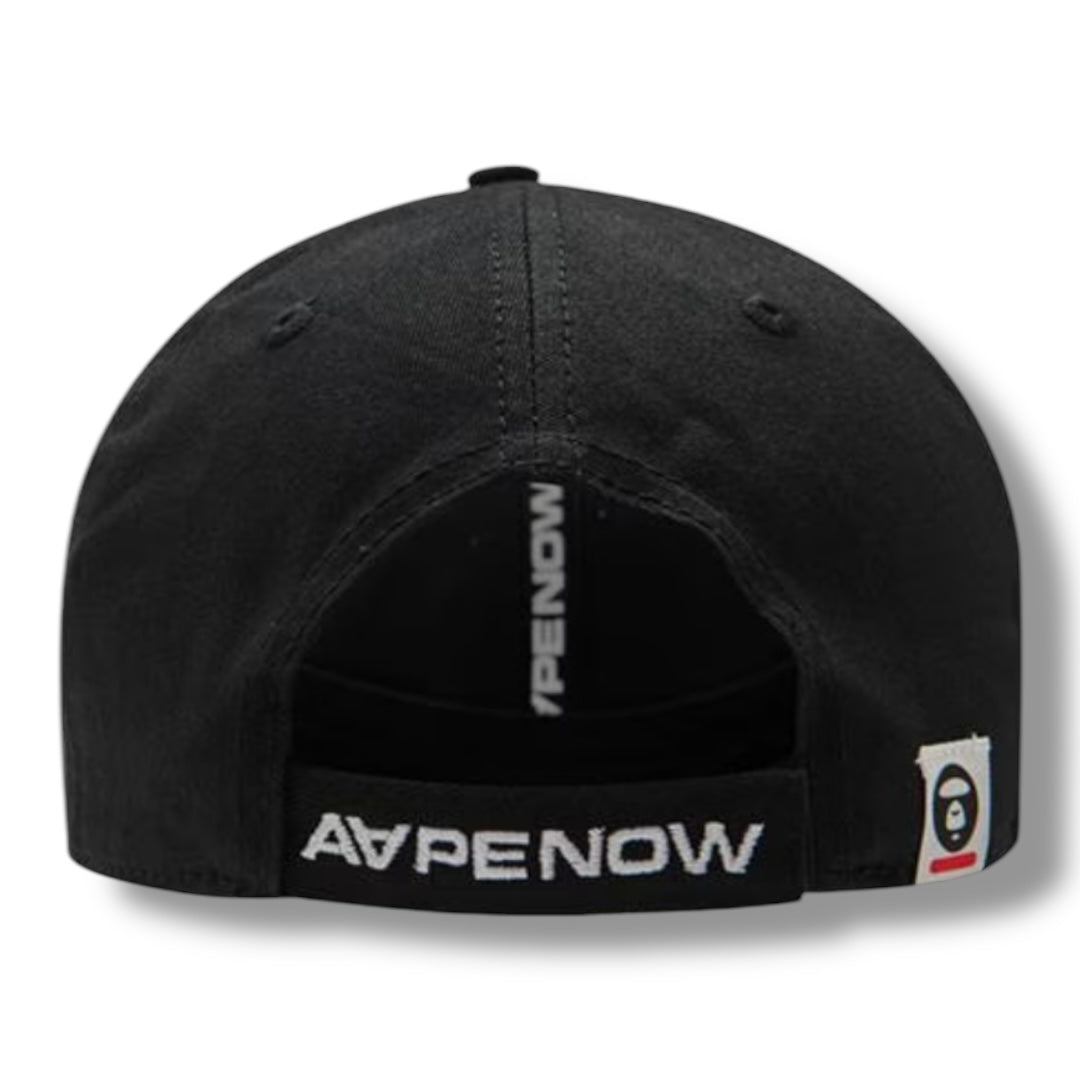 A BATHING APE AAPE PATCH BASEBALL CAP BLACK