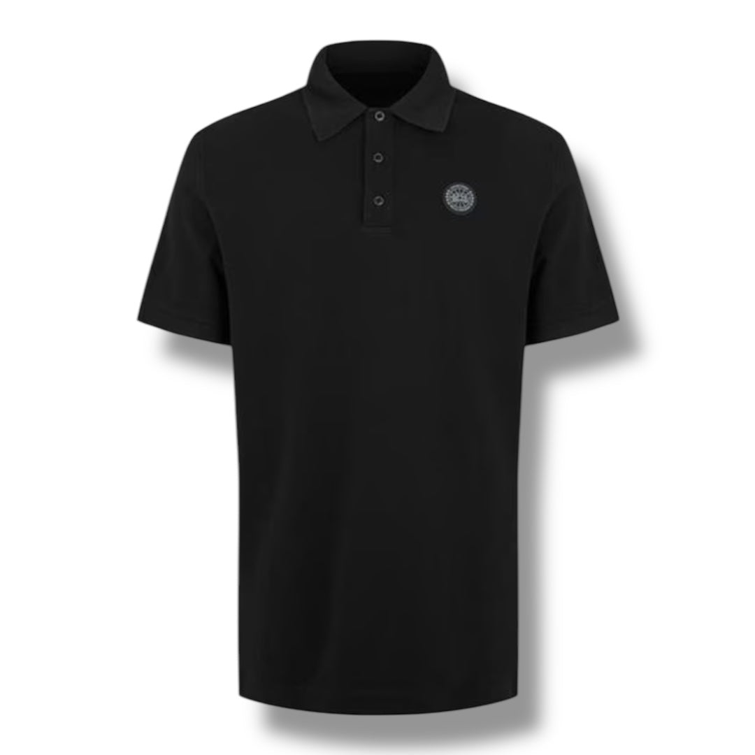 CANADA GOOSE PATCH POLO SHIRT BLACK