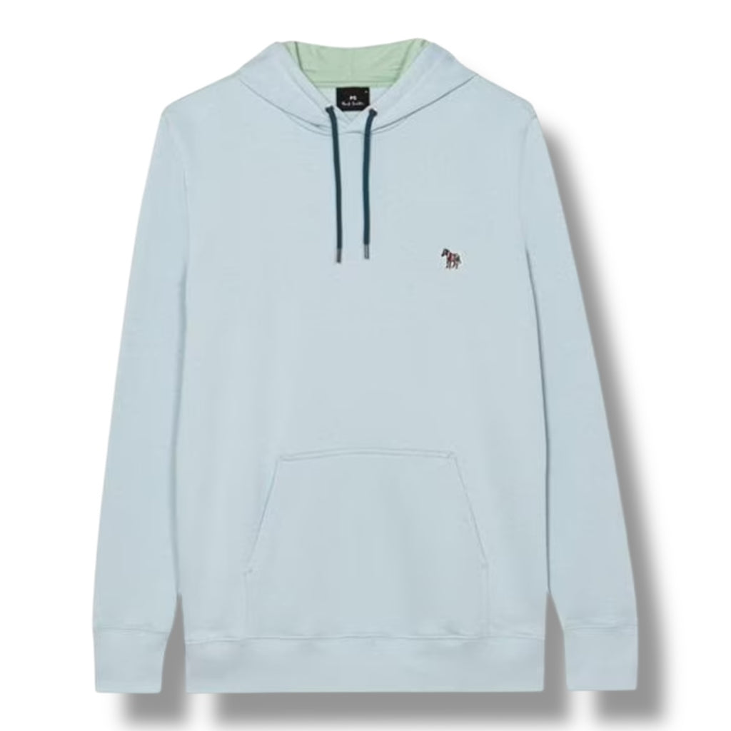 PAUL SMITH OTTH HOODIE ZEBRA CHEST LIGHT BLUE