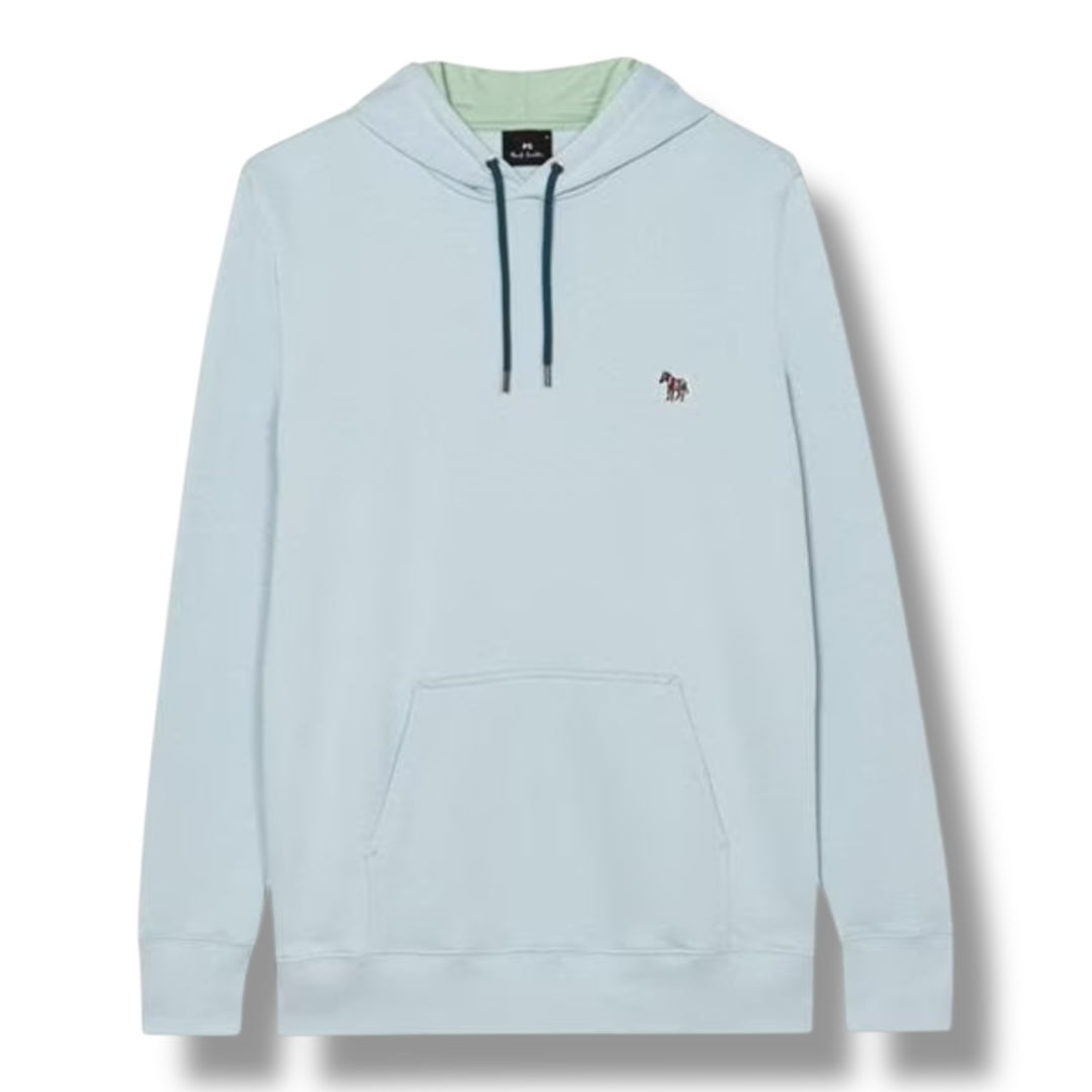 PAUL SMITH OTTH HOODIE ZEBRA CHEST LIGHT BLUE
