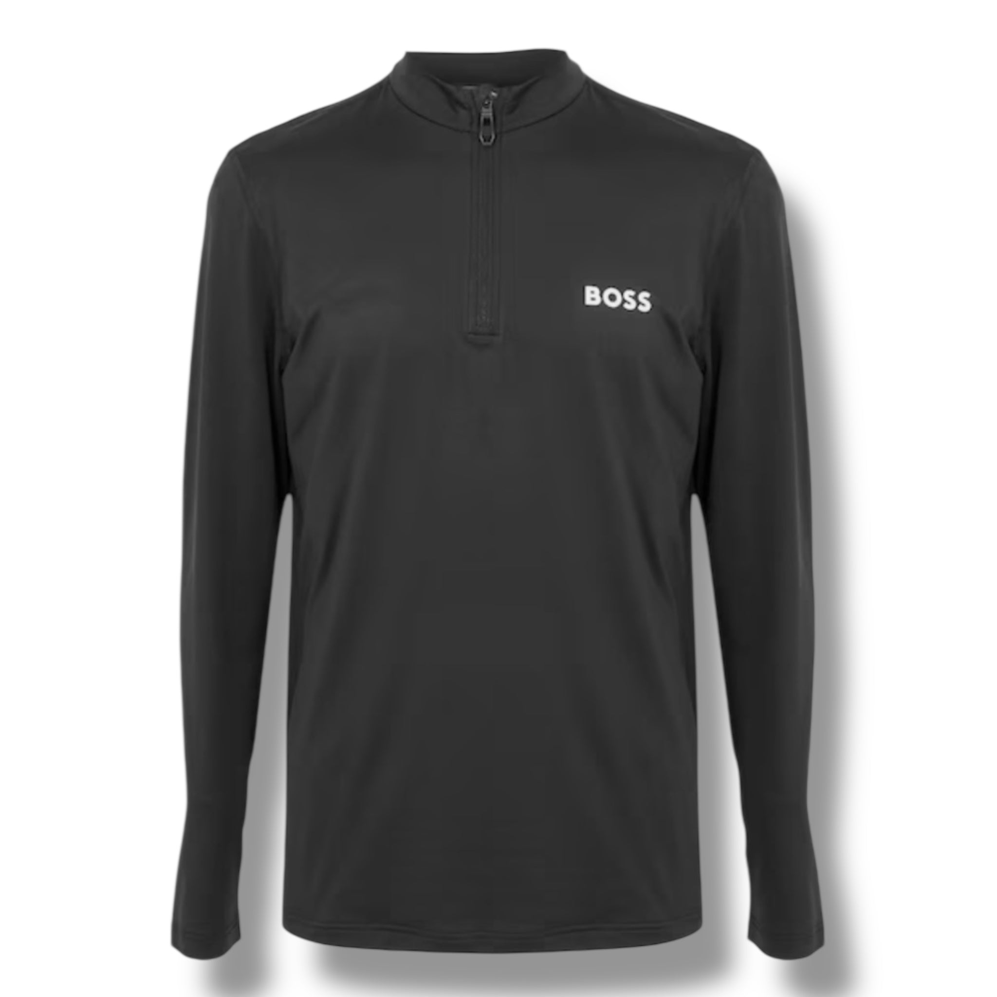 HUGO BOSS GYM KIT TECH 1/4 ZIP & SHORTS BLACK