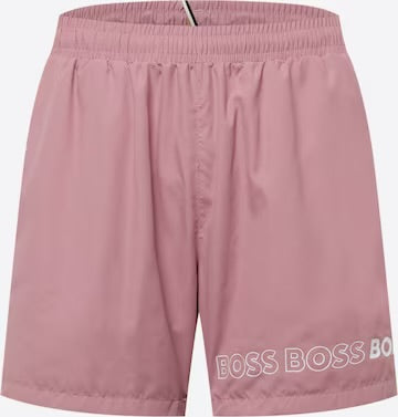 HUGO BOSS TRIM LOGO SWIM SHORTS PINK * SALE *
