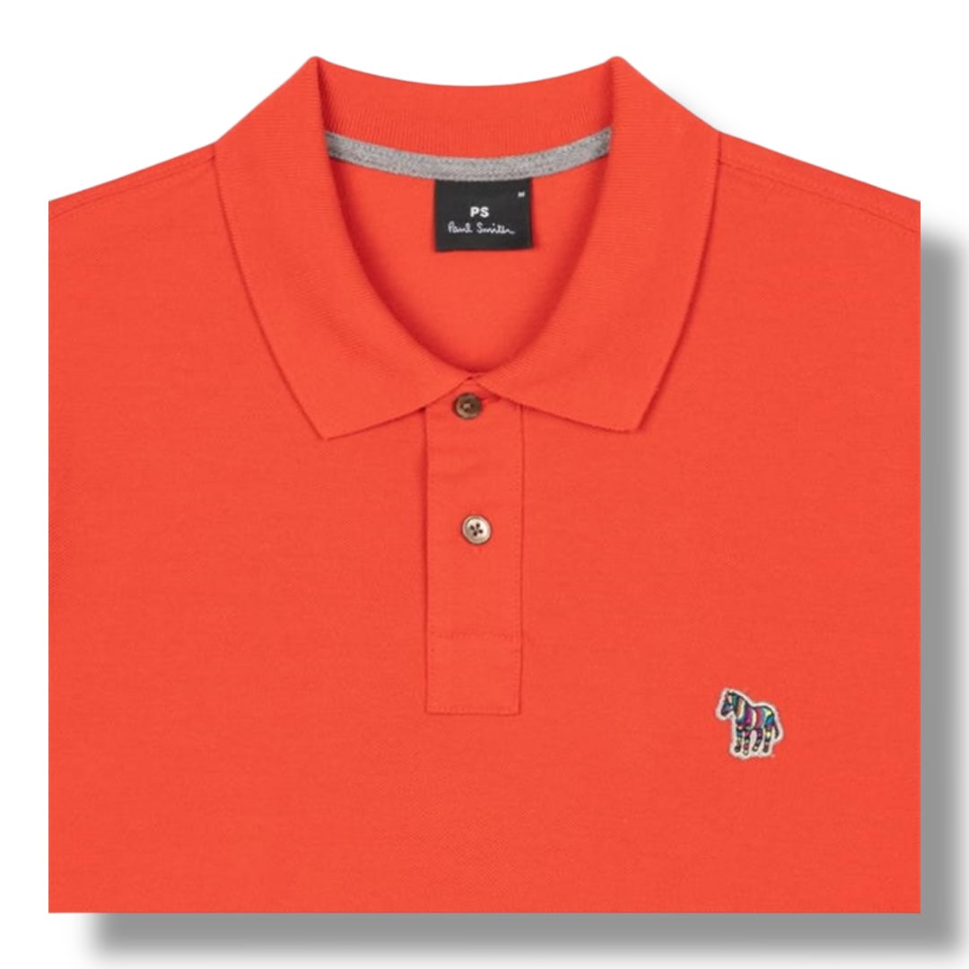 PAUL SMITH ZEBRA POLO SHIRT RED