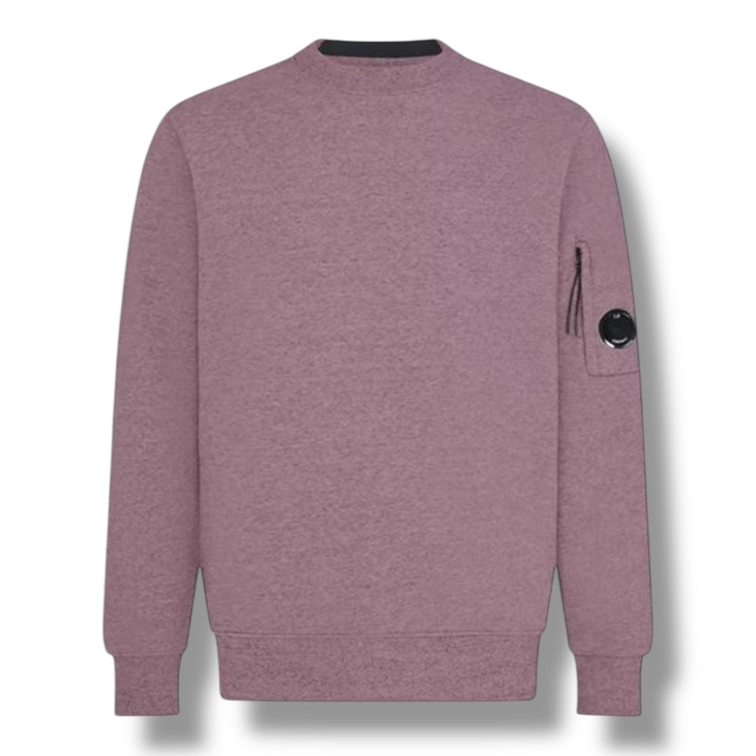 CP COMPANY LENS ARM CREWNECK SWEATSHIRT PURPLE