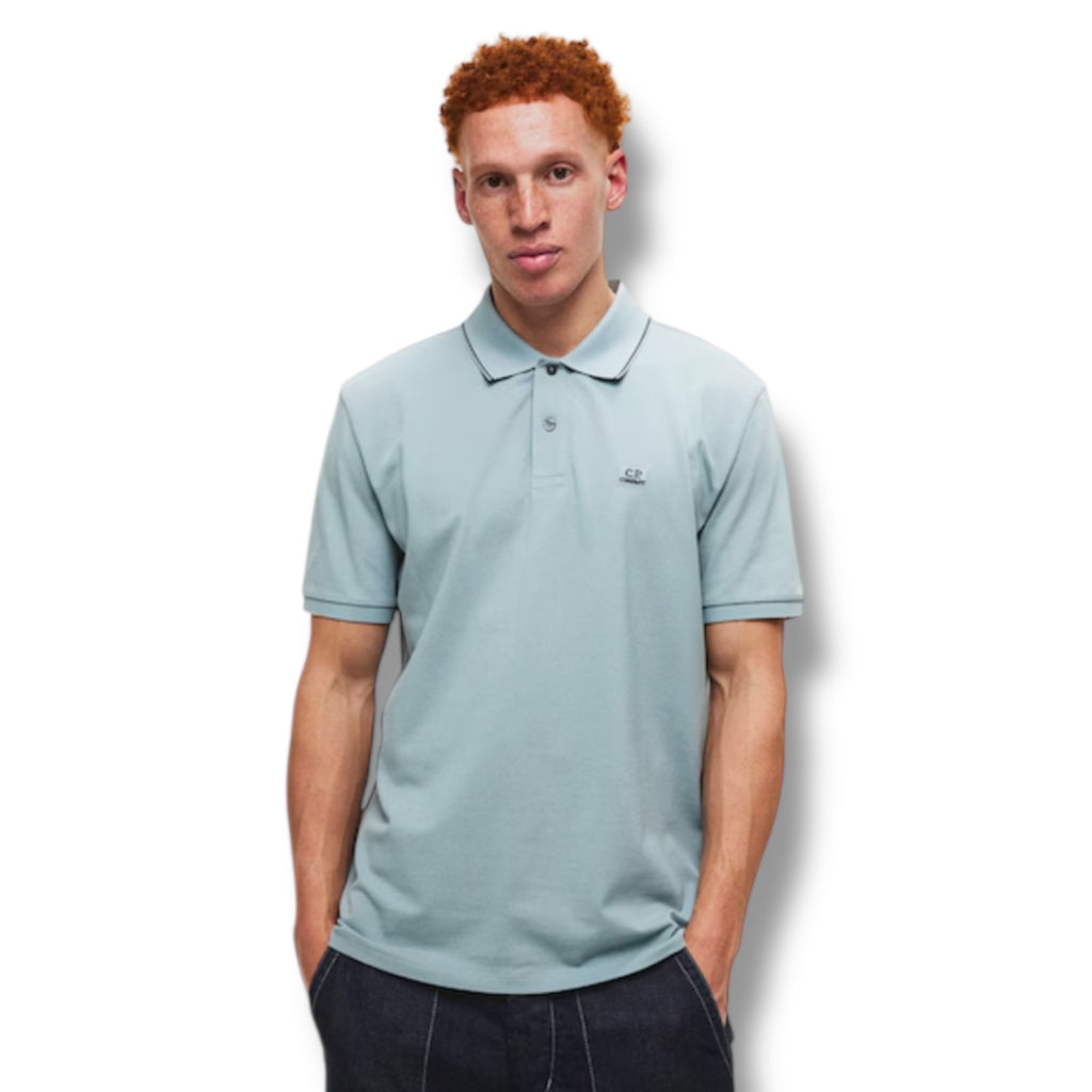 CP COMPANY POLO SHIRT SILVER BLUE