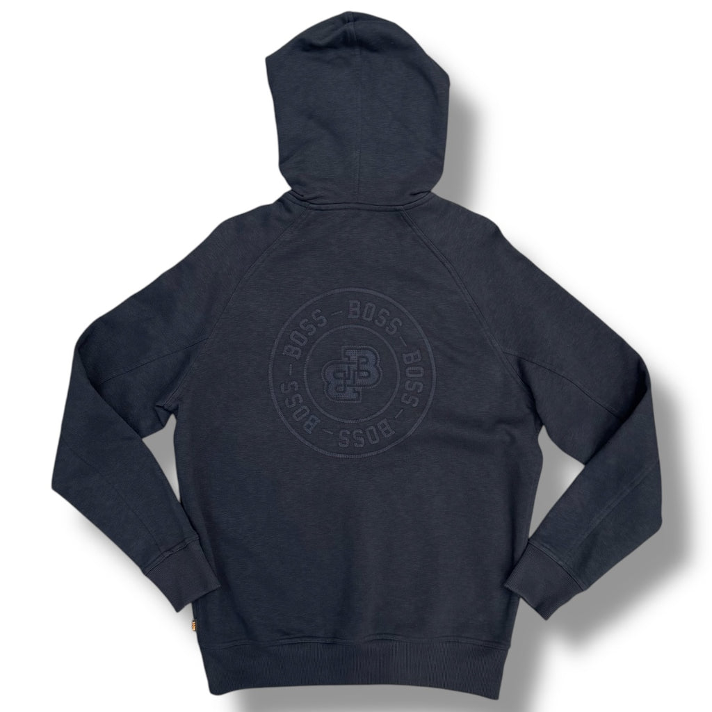 HUGO BOSS EMBROIDERED LOGO HOODIE NAVY BLUE *SALE*
