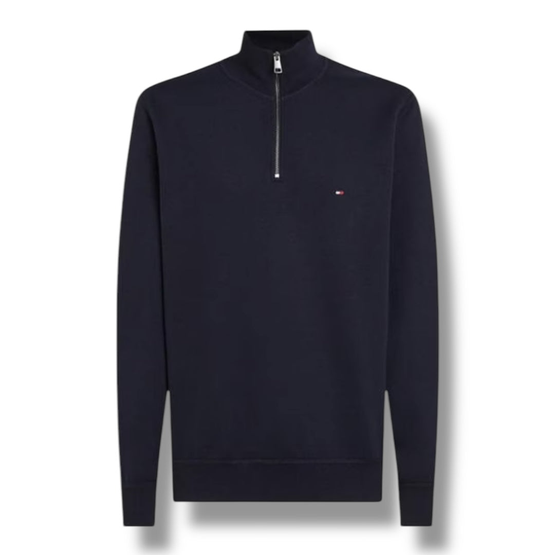 TOMMY HILFIGER FLAG 1/4 ZIP SWEATSHIRT NAVY BLUE