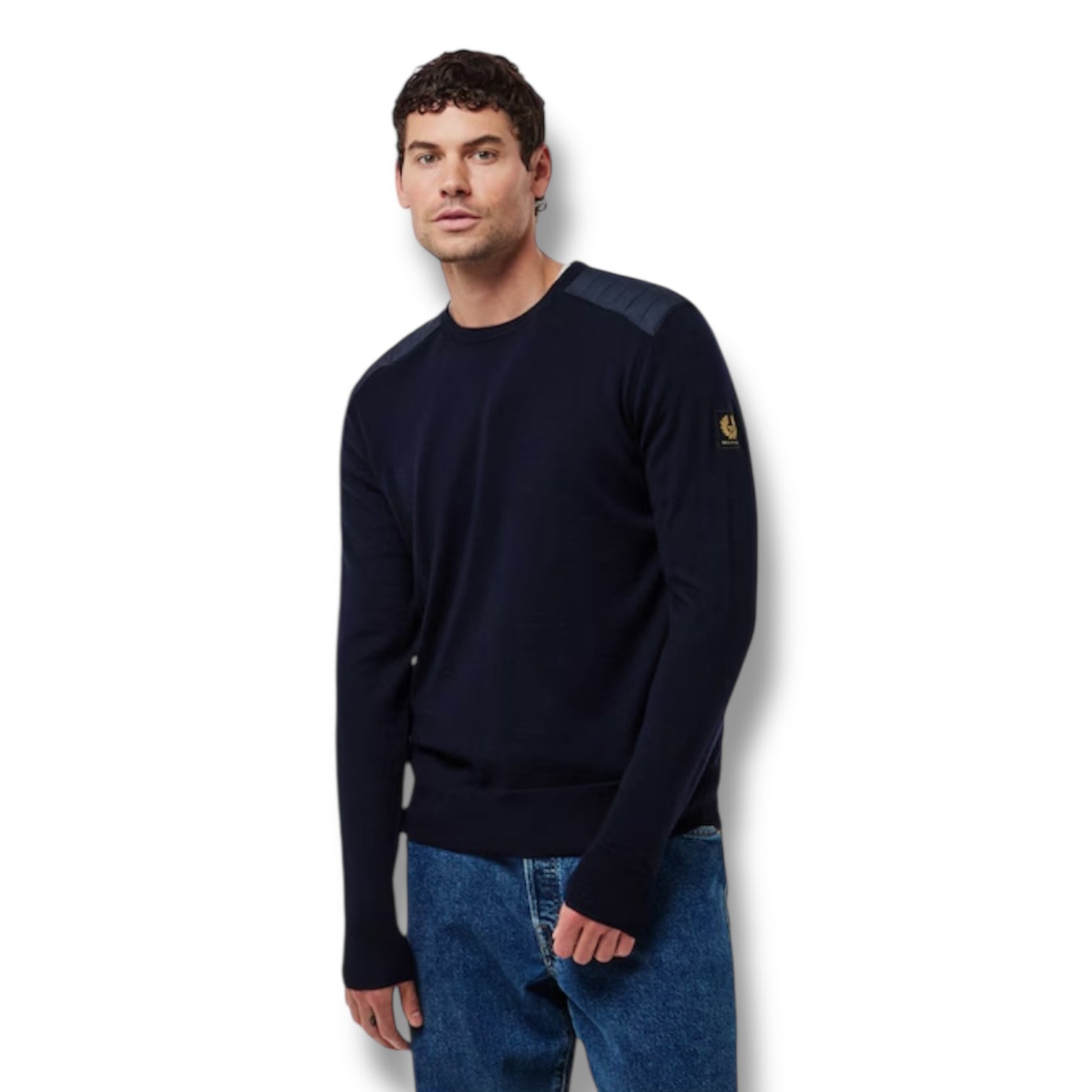 BELSTAFF KERRIGAN CREWNECK JUMPER DARK INK BLUE