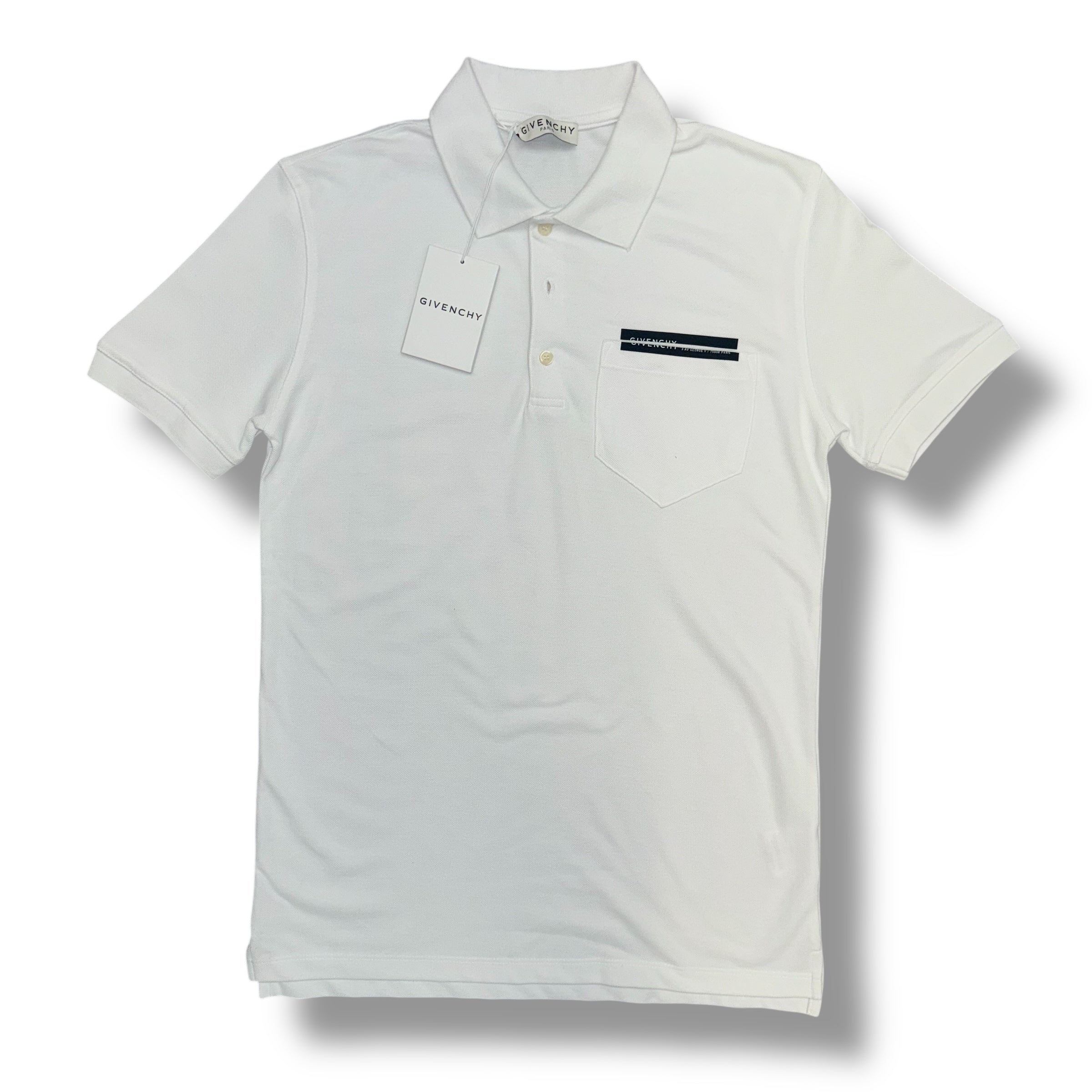 GIVENCHY PARIS POCKET POLO SHIRT WHITE