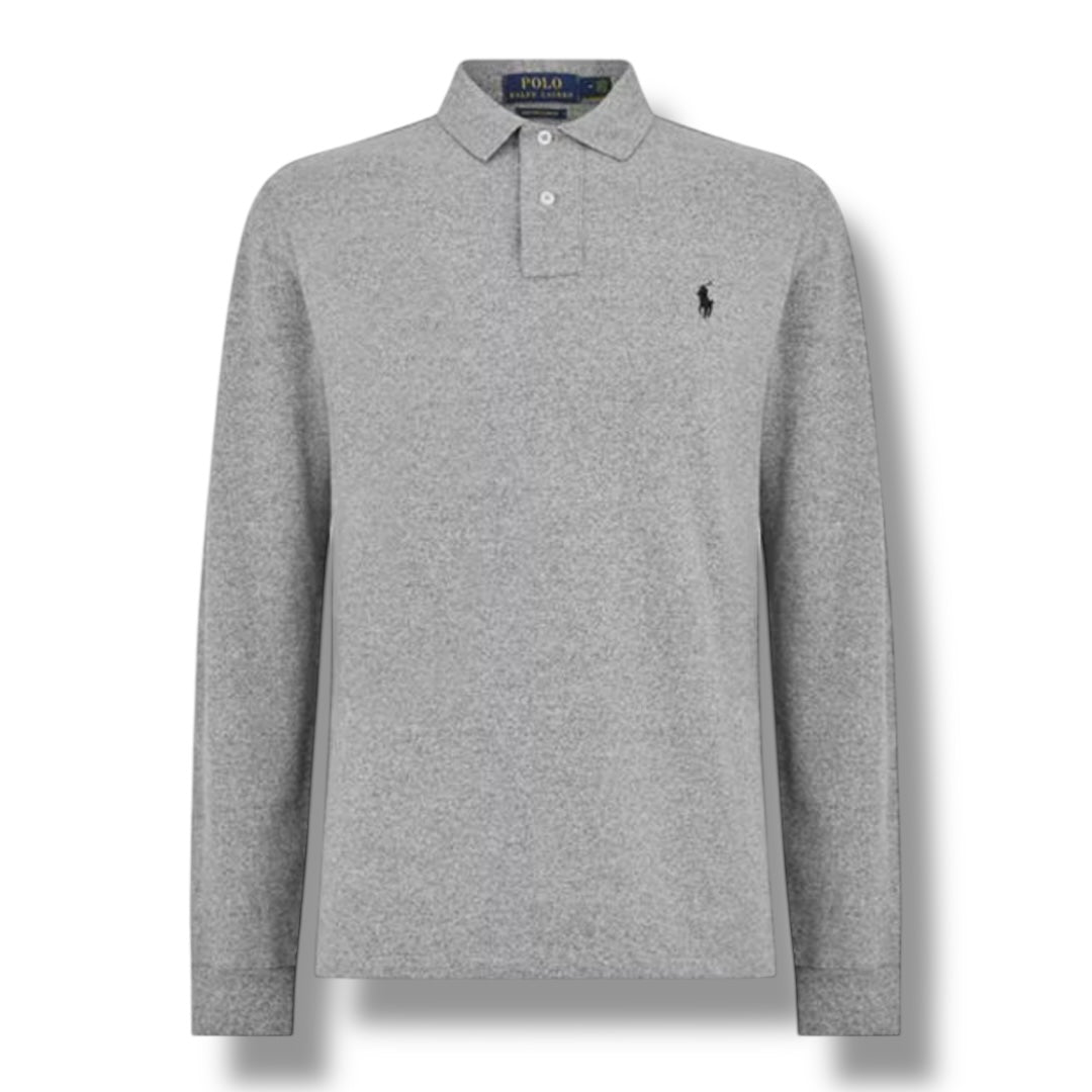 RALPH LAUREN CUSTOM FIT POLO SHIRT GREY