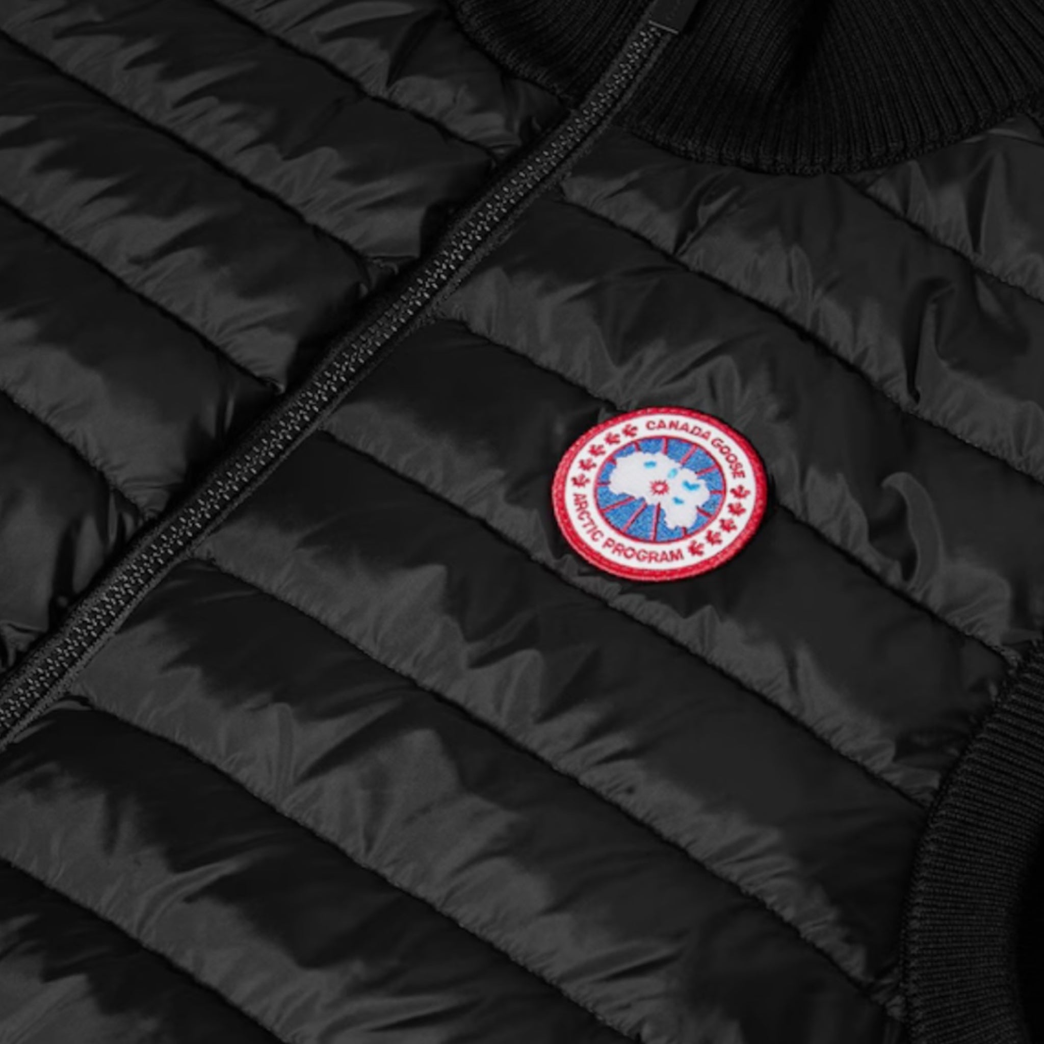 CANADA GOOSE HYBRID KNIT GILET BLACK