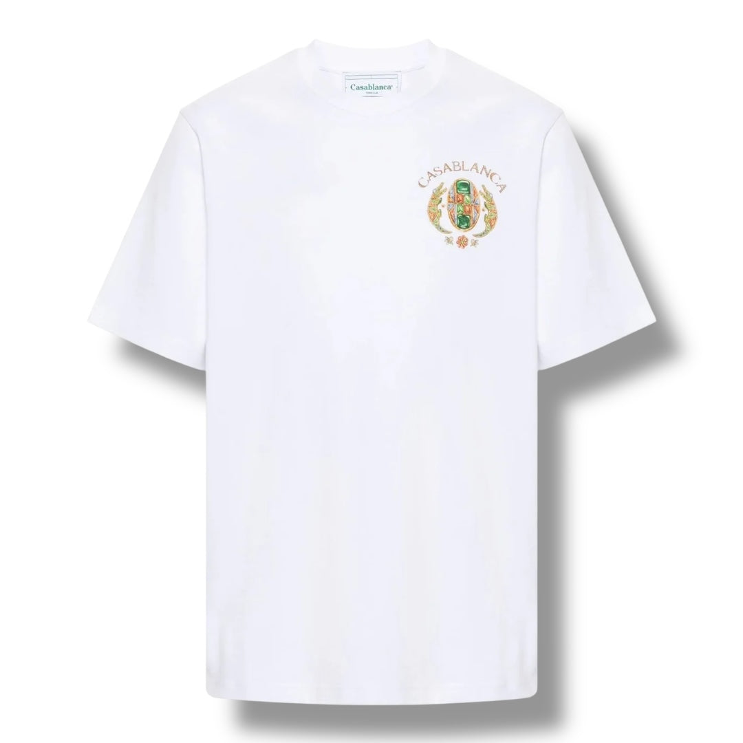 CASABLANCA JEWEL CROCS T-SHIRT WHITE