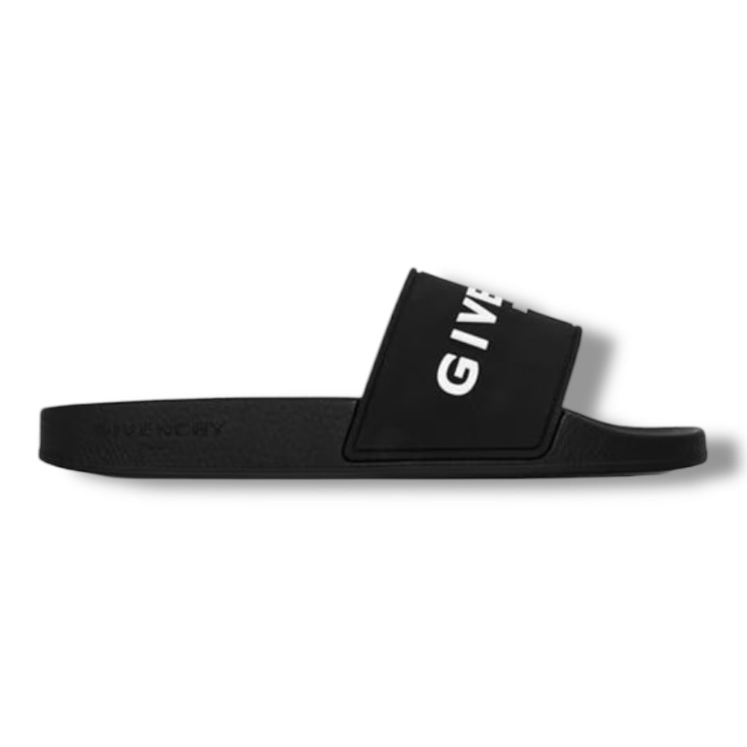 GIVENCHY CLASSIC LOGO POOL SLIDERS BLACK
