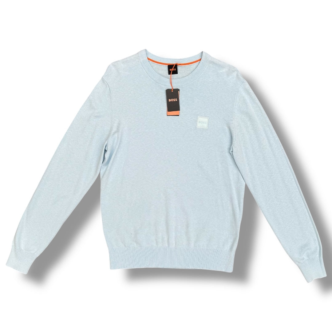 HUGO BOSS THIN KNIT SWEATER SKY BKUE *SALE*
