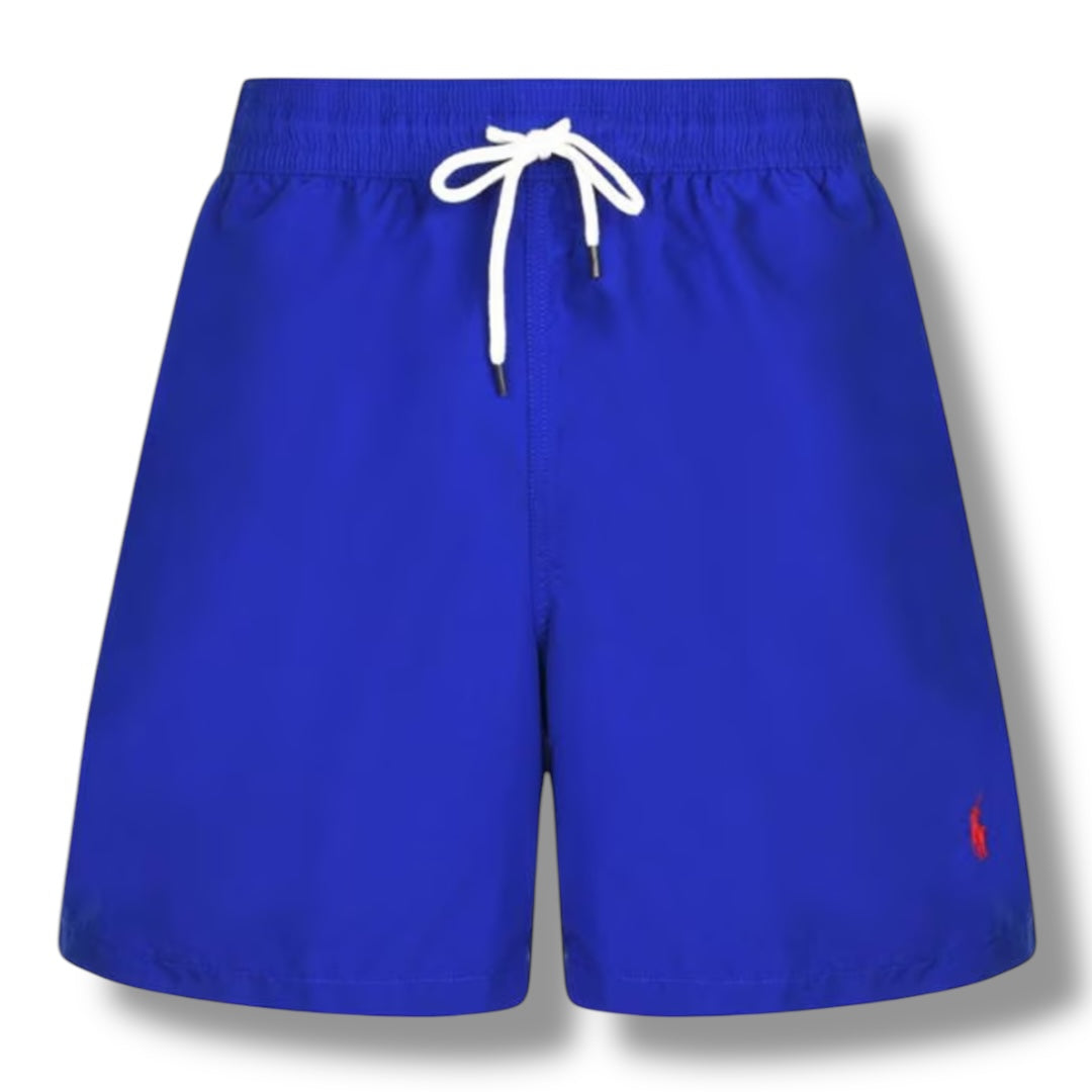 RALPH LAUREN LOGO SWIM SHORTS ROYAL BLUE