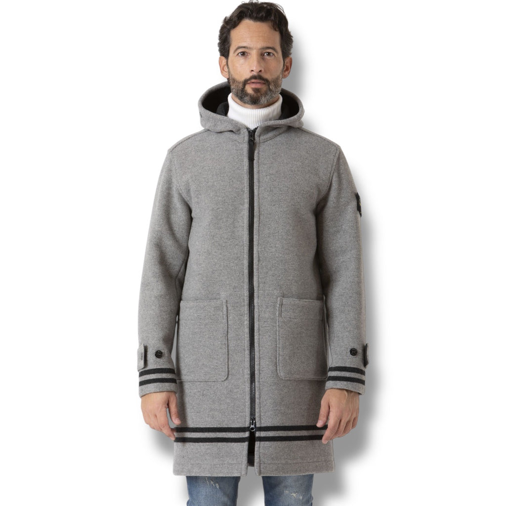 STONE ISLAND PANNO JACQUARD HOODED JACKET GREY * SALE *