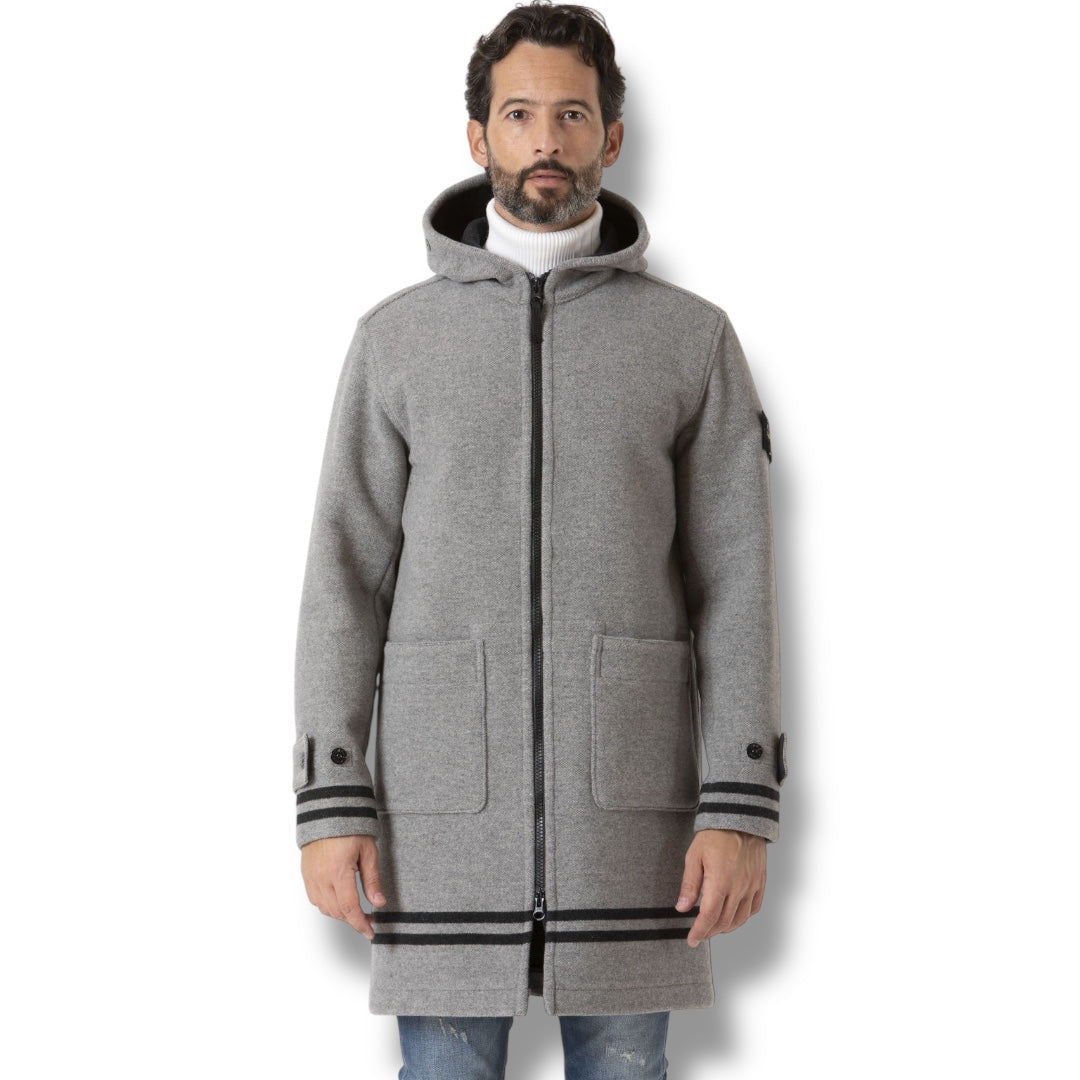 STONE ISLAND PANNO JACQUARD HOODED JACKET GREY * SALE *