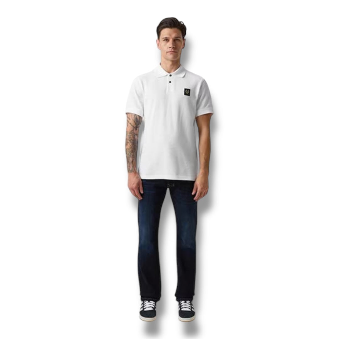 BELSTAFF PATCH LOGO POLO SHIRT WHITE