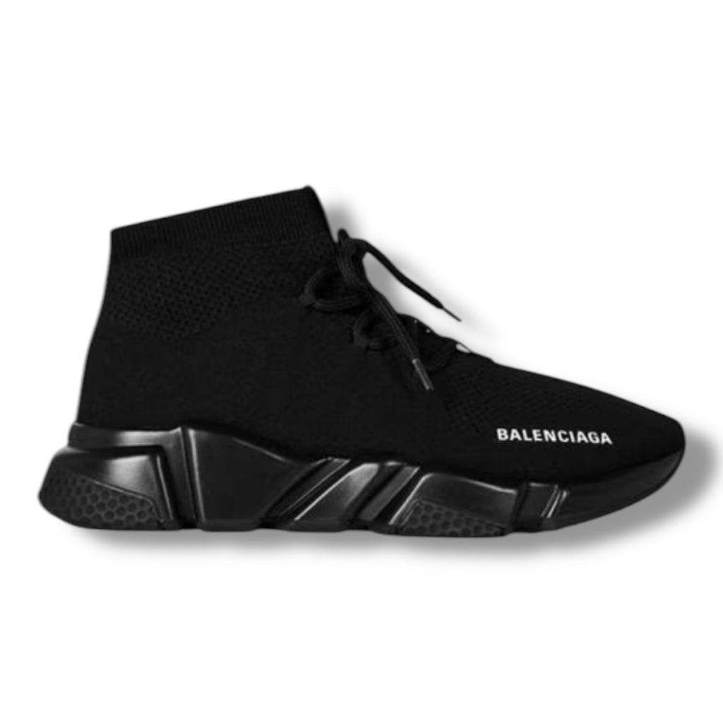 BALENCIAGA SPEED SOCK LACED TRAINERS BLACK