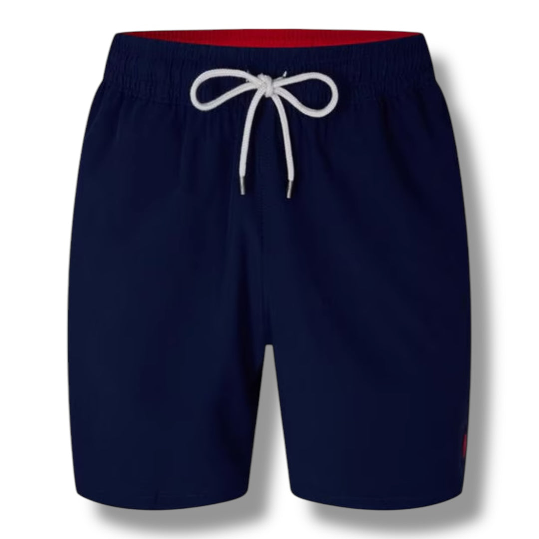 RALPH LAUREN LOGO SWIM SHORTS NAVY BLUE