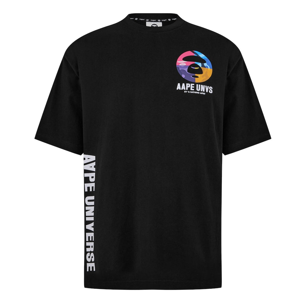 A BATHING APE AAPE UNIVERSE BONES T-SHIRT BLACK