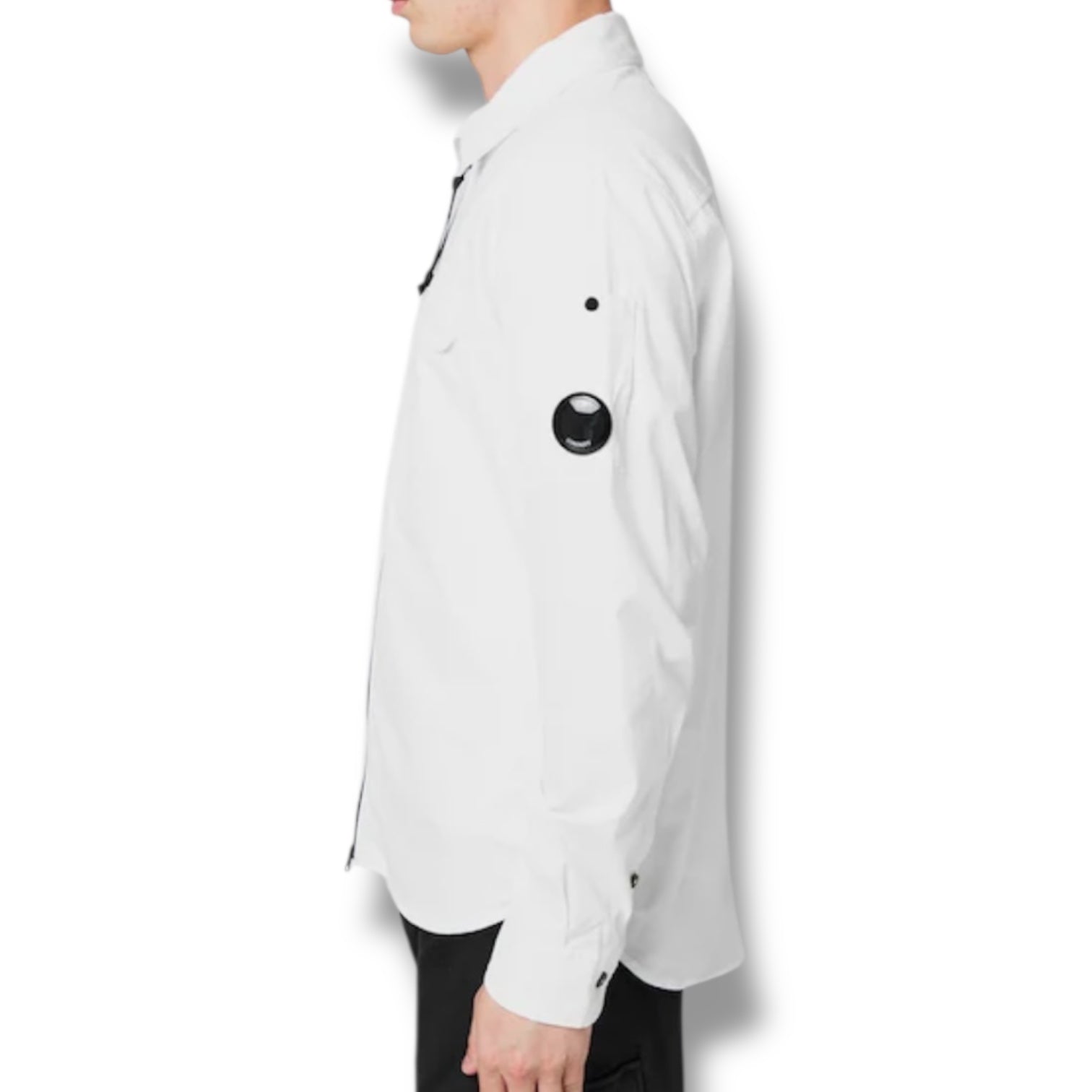 CP COMPANY LENS OVERSHIRT WHITE