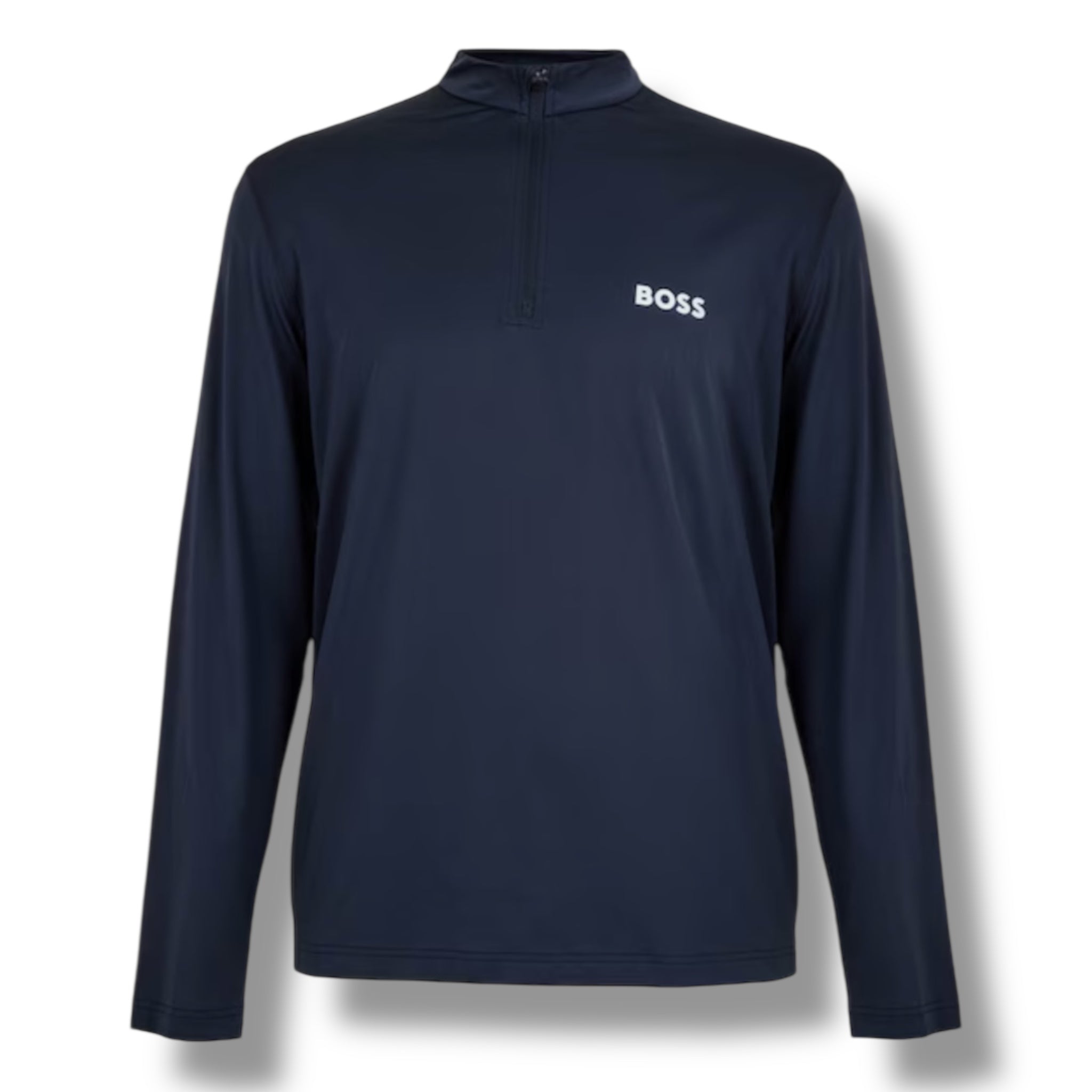HUGO BOSS GYM KIT TECH 1/4 ZIP & SHORTS NAVY BLUE