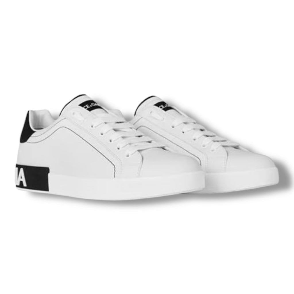 DOLCE & GABBANA D&G PORT TRAINERS WHITE / BLACK