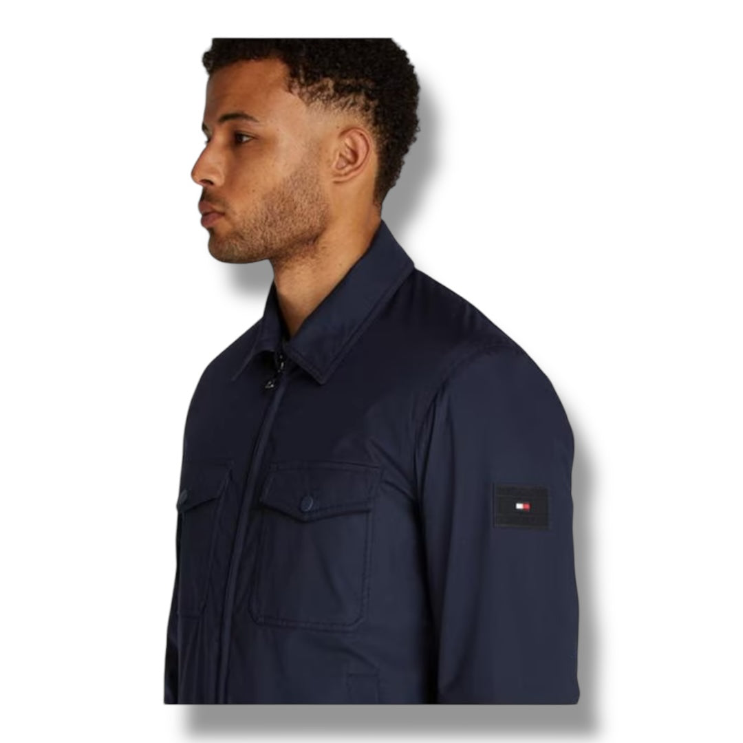TOMMY HILFIGER PADDED OVERSHIRT NAVY BLUE