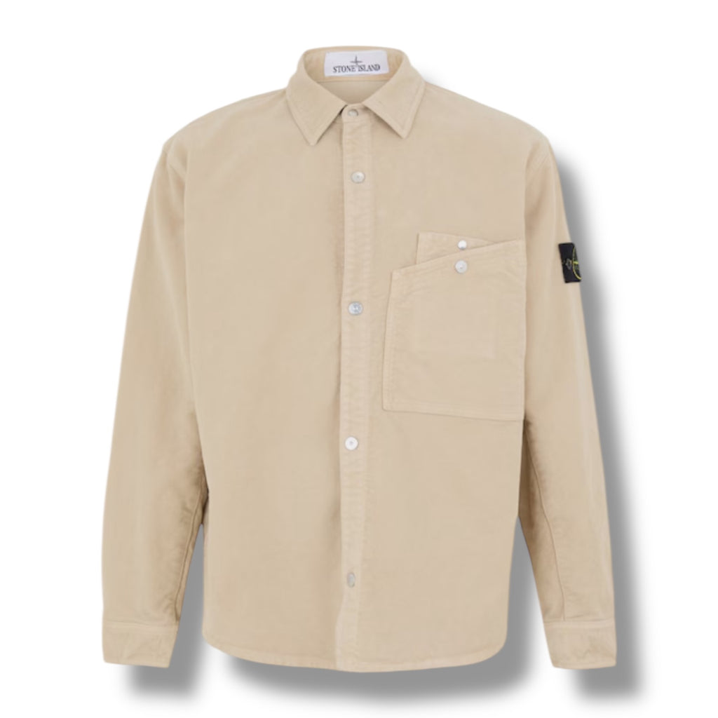 STONE ISLAND MSKIN OVERSHIRT BEIGE