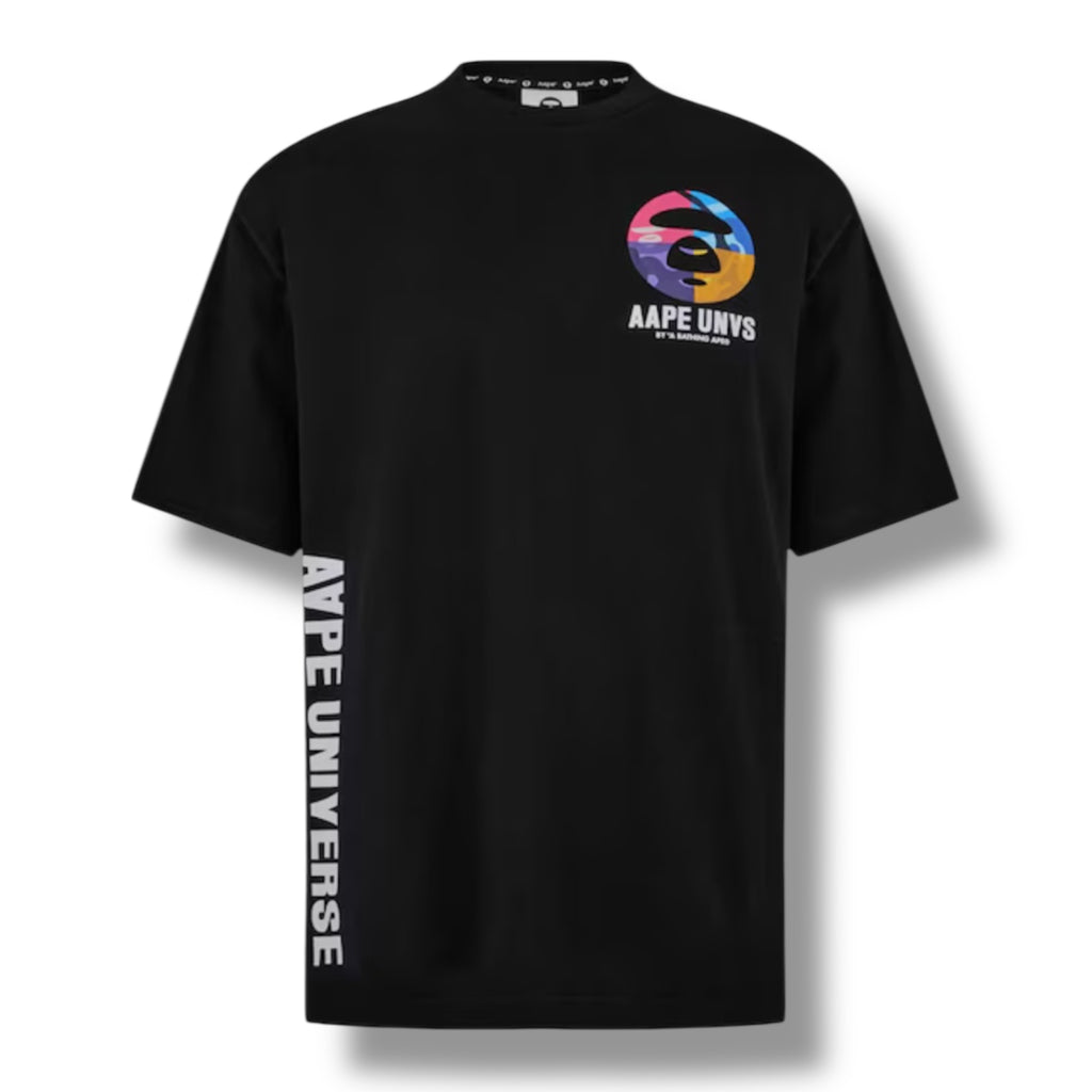 A BATHING APE AAPE UNIVERSE BONES T-SHIRT BLACK
